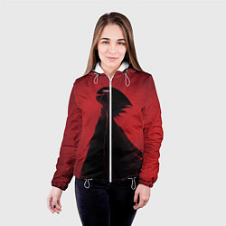 Куртка с капюшоном женская Hollow Knight, цвет: 3D-белый — фото 2