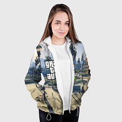 Куртка с капюшоном женская GRAND THEFT AUTO 5, цвет: 3D-белый — фото 2