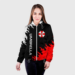 Куртка с капюшоном женская UMBRELLA CORP, цвет: 3D-белый — фото 2