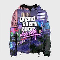 Куртка с капюшоном женская Grand Theft Auto Vice City, цвет: 3D-черный
