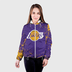 Куртка с капюшоном женская LA LAKERS, цвет: 3D-белый — фото 2