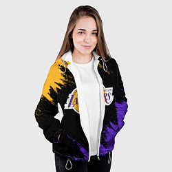 Куртка с капюшоном женская LA LAKERS, цвет: 3D-белый — фото 2