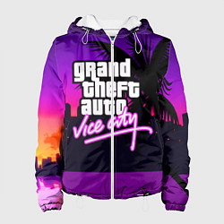 Куртка с капюшоном женская GTA:VICE CITY, цвет: 3D-белый