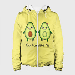 Куртка с капюшоном женская Авокадо, цвет: 3D-белый