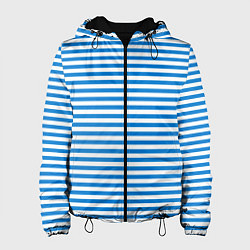 Куртка с капюшоном женская Тельняшка ВДВ, цвет: 3D-черный