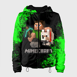 Куртка с капюшоном женская MINECRAFT, цвет: 3D-черный