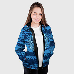 Куртка с капюшоном женская ВДВ СССР, цвет: 3D-черный — фото 2