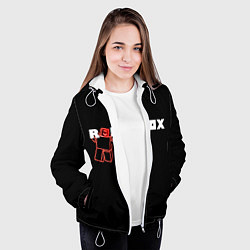 Куртка с капюшоном женская Роблокс Roblox, цвет: 3D-белый — фото 2