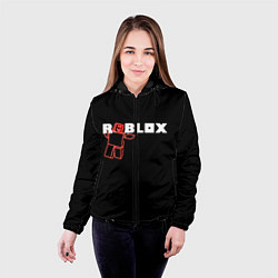 Куртка с капюшоном женская Роблокс Roblox, цвет: 3D-черный — фото 2