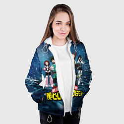 Куртка с капюшоном женская Моя геройская академия, цвет: 3D-белый — фото 2