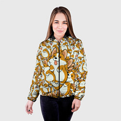 Куртка с капюшоном женская Корги, цвет: 3D-черный — фото 2