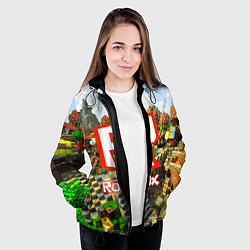 Куртка с капюшоном женская ROBLOX, цвет: 3D-черный — фото 2