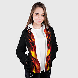 Куртка с капюшоном женская Judas Priest, цвет: 3D-белый — фото 2