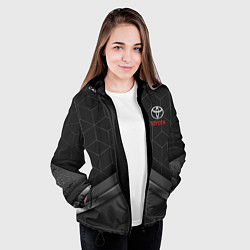 Куртка с капюшоном женская TOYOTA, цвет: 3D-черный — фото 2
