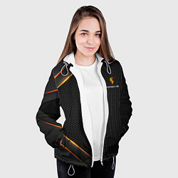 Куртка с капюшоном женская PORSCHE, цвет: 3D-белый — фото 2