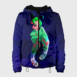 Куртка с капюшоном женская БИЛЛИ АЙЛИШ, цвет: 3D-черный