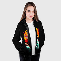 Куртка с капюшоном женская Котейка, цвет: 3D-черный — фото 2