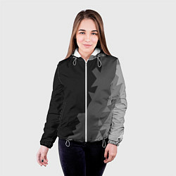 Куртка с капюшоном женская Dark abstraction, цвет: 3D-белый — фото 2