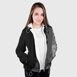 Куртка с капюшоном женская Dark abstraction, цвет: 3D-белый — фото 2