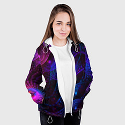 Куртка с капюшоном женская NEON FRACTAL, цвет: 3D-белый — фото 2