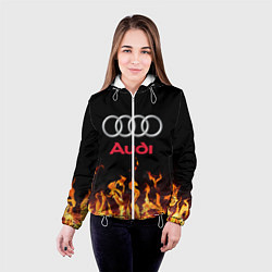 Куртка с капюшоном женская AUDI, цвет: 3D-белый — фото 2