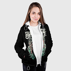 Куртка с капюшоном женская Suicide silence, цвет: 3D-белый — фото 2