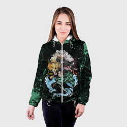 Куртка с капюшоном женская KIMETSU NO YAIBA, цвет: 3D-белый — фото 2