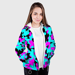 Куртка с капюшоном женская Modern Camouflage, цвет: 3D-белый — фото 2