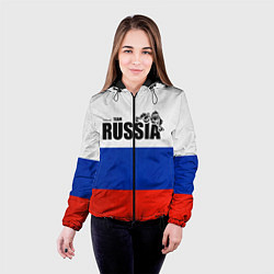Куртка с капюшоном женская Russia, цвет: 3D-черный — фото 2