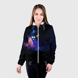 Куртка с капюшоном женская TARDIS, цвет: 3D-белый — фото 2