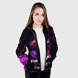 Куртка с капюшоном женская FIVE NIGHTS AT FREDDYS, цвет: 3D-черный — фото 2