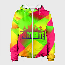 Куртка с капюшоном женская Fortnite гамма абстракция, цвет: 3D-белый