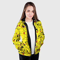 Куртка с капюшоном женская ПИКАЧУ, цвет: 3D-черный — фото 2