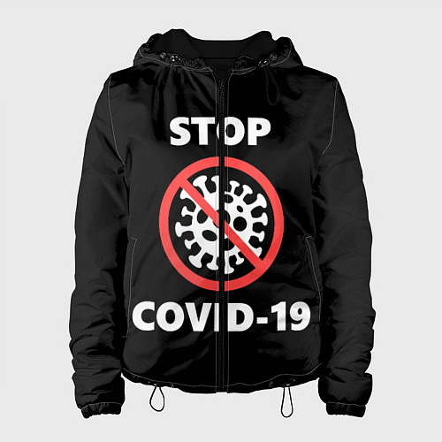 Женская куртка STOP COVID-19 / 3D-Черный – фото 1