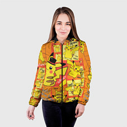 Куртка с капюшоном женская Pikachu, цвет: 3D-черный — фото 2