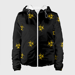 Куртка с капюшоном женская EPIDEMIC BIOHAZARD, цвет: 3D-белый