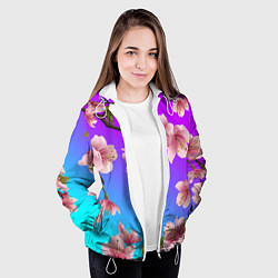 Куртка с капюшоном женская САКУРА ВИШНЯ, цвет: 3D-белый — фото 2