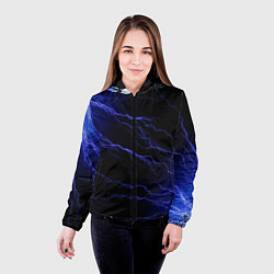 Куртка с капюшоном женская МОЛНИИ, цвет: 3D-черный — фото 2