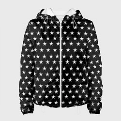 Куртка с капюшоном женская БЕЛЫЕ ЗВЁЗДЫ, цвет: 3D-белый