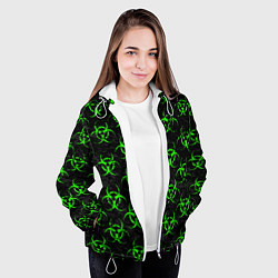 Куртка с капюшоном женская GREEN BIOHAZARD, цвет: 3D-белый — фото 2