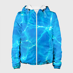 Куртка с капюшоном женская Вода, цвет: 3D-белый