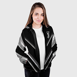 Куртка с капюшоном женская Juventus F C, цвет: 3D-черный — фото 2