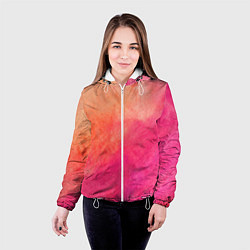 Куртка с капюшоном женская Краски, цвет: 3D-белый — фото 2