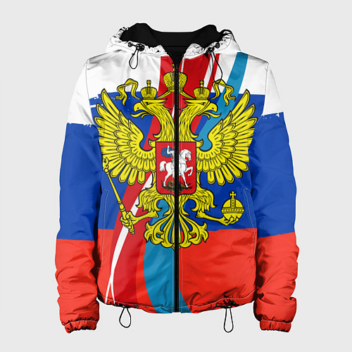 Женская куртка Герб России / 3D-Черный – фото 1