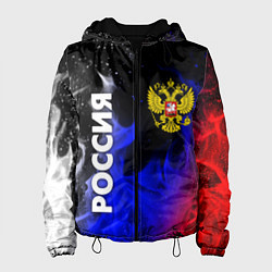 Куртка с капюшоном женская РОССИЯ, цвет: 3D-черный