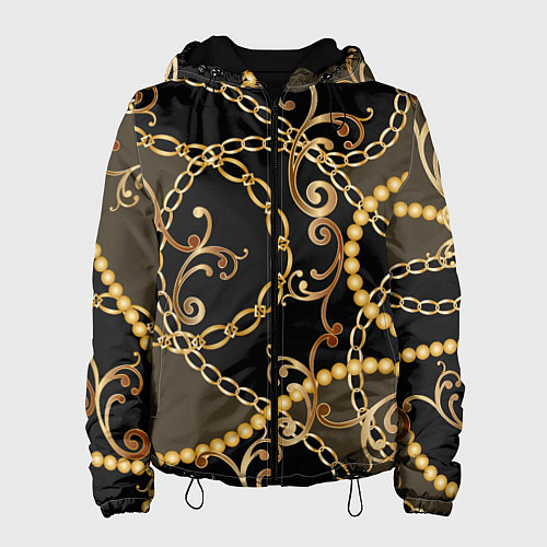 Женская куртка Versace Золотая цепь / 3D-Черный – фото 1