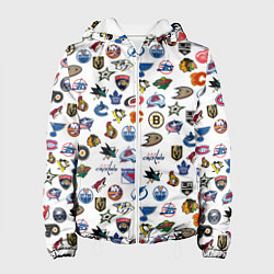 Куртка с капюшоном женская NHL PATTERN Z, цвет: 3D-белый