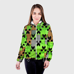 Куртка с капюшоном женская Minecraft, цвет: 3D-белый — фото 2