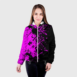 Куртка с капюшоном женская Чёрная магия, цвет: 3D-белый — фото 2