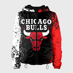 Куртка с капюшоном женская CHICAGO BULLS, цвет: 3D-черный
